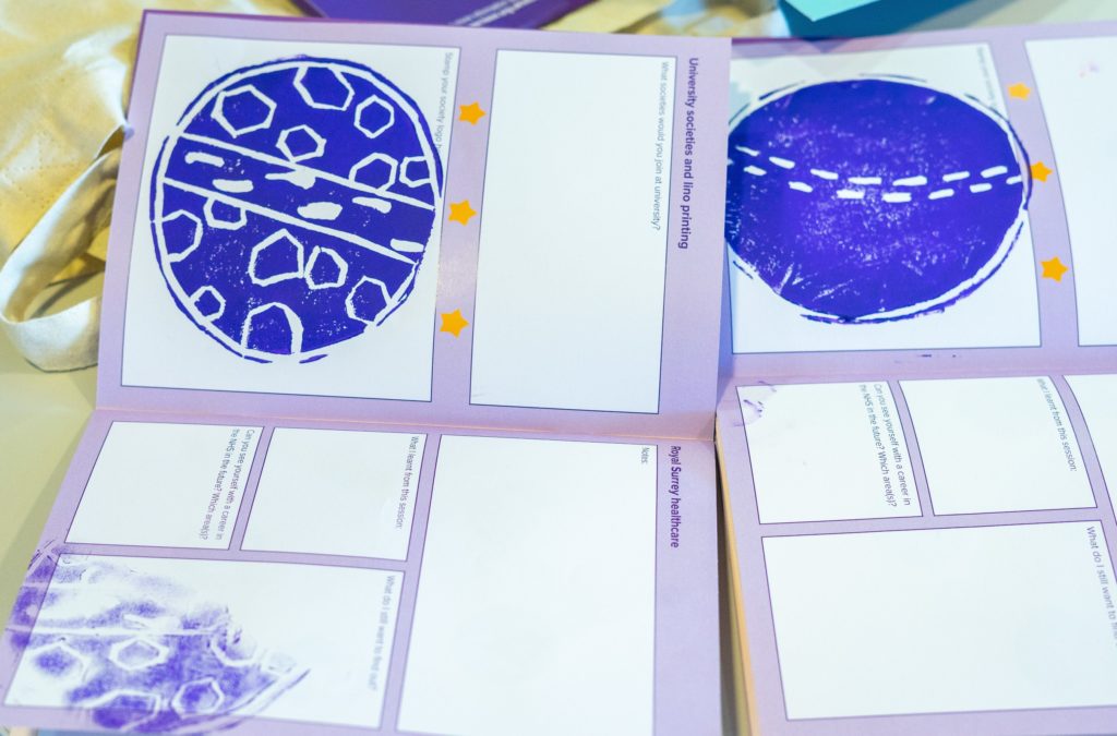 Workbook used during an event